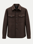 Harris Wharf London Overshirt aus Flanell-Kaschmir 451-dk.brown bei Robert Ley
