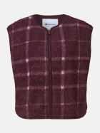 Street One Teddy-Weste mit Karomuster 27820-rustic rouge bei Robert Ley