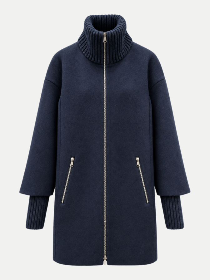 White Label Kurzmantel mit Strickkragen bei Robert Ley