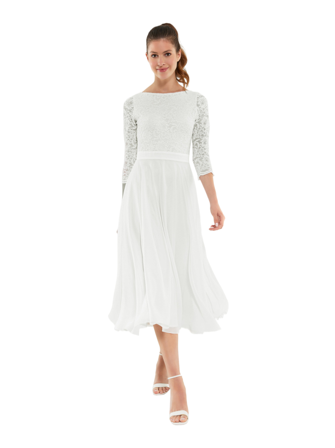 Swing Kleid aus Spitze und Chiffo bei Robert Ley