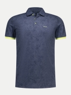 NZA New Zealand Auckland Polohemd mit Allover-Print 2606-BRILLIANT NAVY bei Robert Ley