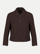 Marc Cain Boxy-Fit Kurzjacke mit Klappentaschen 697-seal brown bei Robert Ley