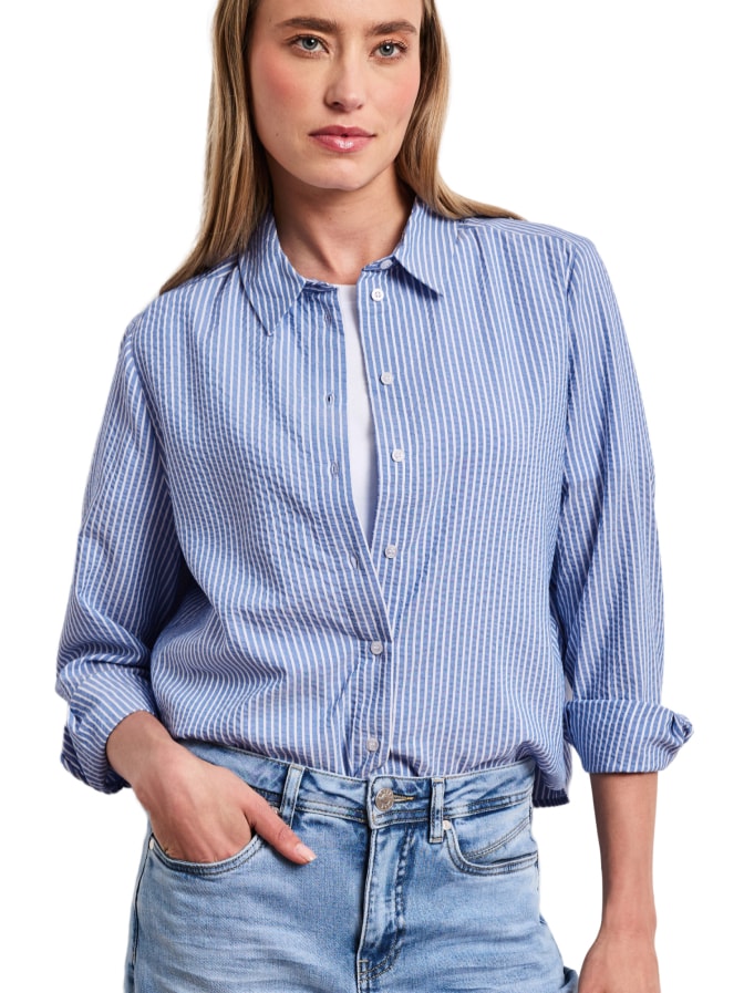 Street One Hemdbluse in Seersucker-Qualität bei Robert Ley