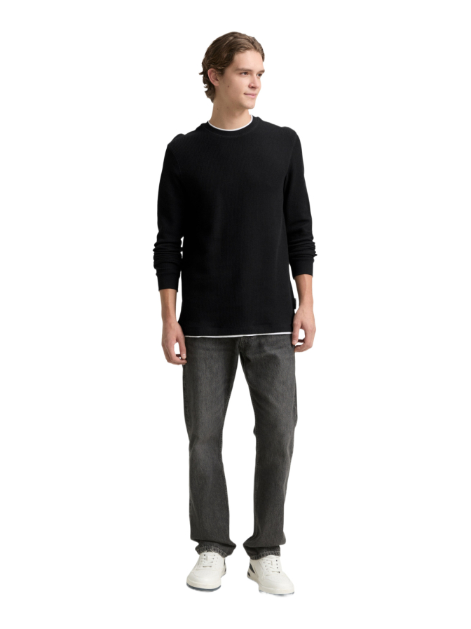 Tom Tailor Denim Langarmshirt im 2-in-1-Look bei Robert Ley