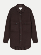 Closed Oversized Hemdjacke 963-Mahagony brown bei Robert Ley