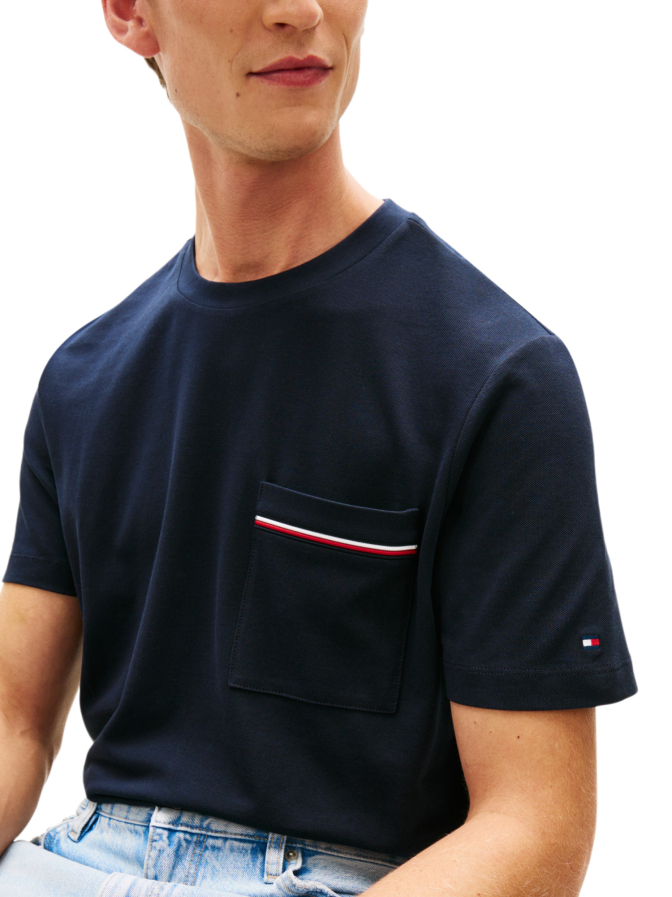 Tommy Hilfiger T-Shirt aus Piqué-Jersey bei Robert Ley