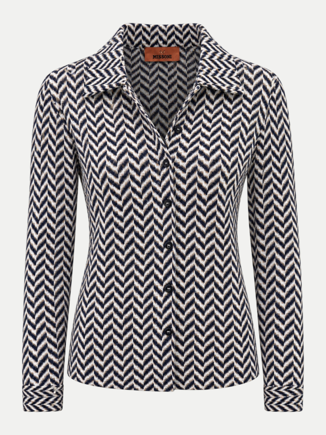 MISSONI Chevron-Blusenshirt mit Zig-Zag-Muster bei Robert Ley