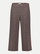 Cartoon Verkürzte Culottehose mit Fischgrätenmuster 7811-Brown/Cream bei Robert Ley