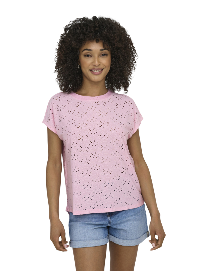Only T-Shirt Onlsmilla mit Lochstickerei bei Robert Ley