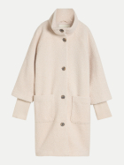 Tom Tailor Casual Mantel aus weichem Bouclé-Stoff. 27609-cold beige bei Robert Ley