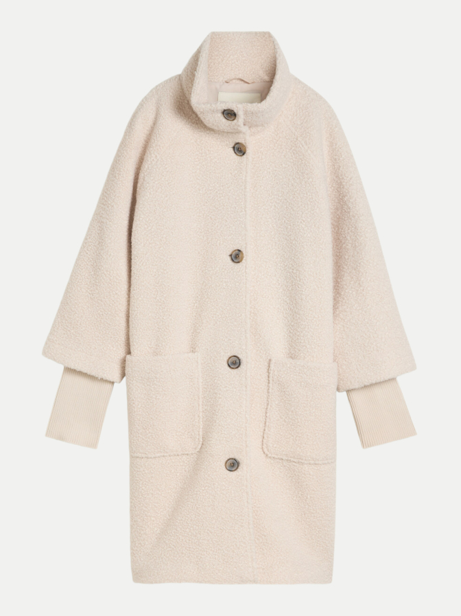Tom Tailor Casual Mantel aus weichem Bouclé-Stoff. bei Robert Ley