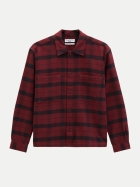Marc O'Polo DENIM Flanell-Hemd Regular aus reiner Bio-Baumwolle 7026-Dark Red_Multi_01 bei Robert Ley