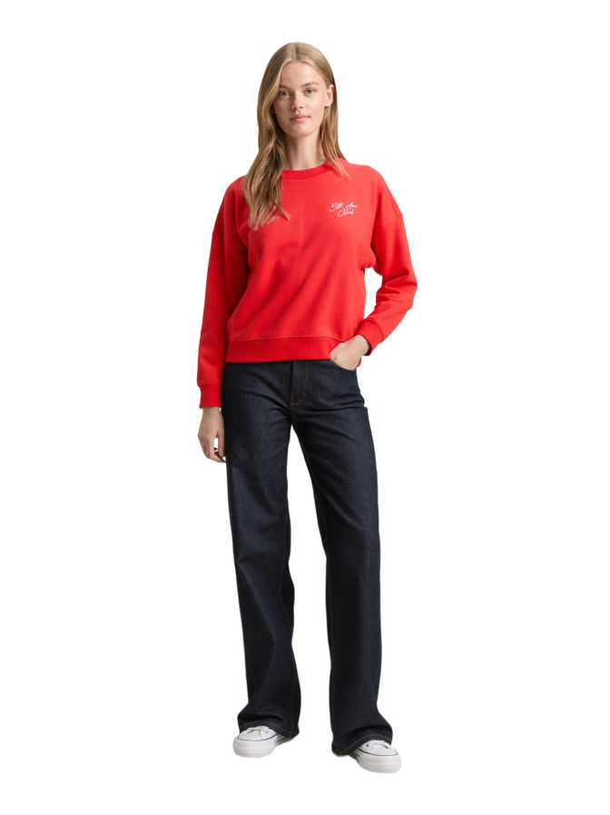 Tom Tailor Denim Sweatshirt mit Glitzerschrift bei Robert Ley