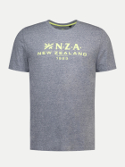 NZA New Zealand Auckland Logo-T-Shirt 2609-BRILLIANT NAVY MELANGE bei Robert Ley