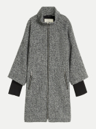 Tom Tailor Casual Mantel im 2-in-1-Look 40734-grey black melange structure bei Robert Ley