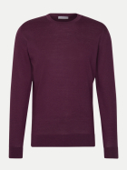 Seidensticker Strickpullover aus Merinowolle 48-48 WINE RED bei Robert Ley