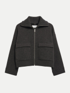 ARMEDANGELS Strickjacke mit Reißverschluss 2874-steel melange bei Robert Ley