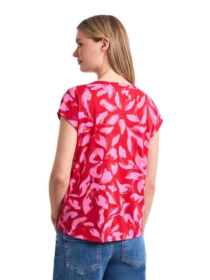 Street One Shirt mit Knopfleiste und Allover-Print bei Robert Ley