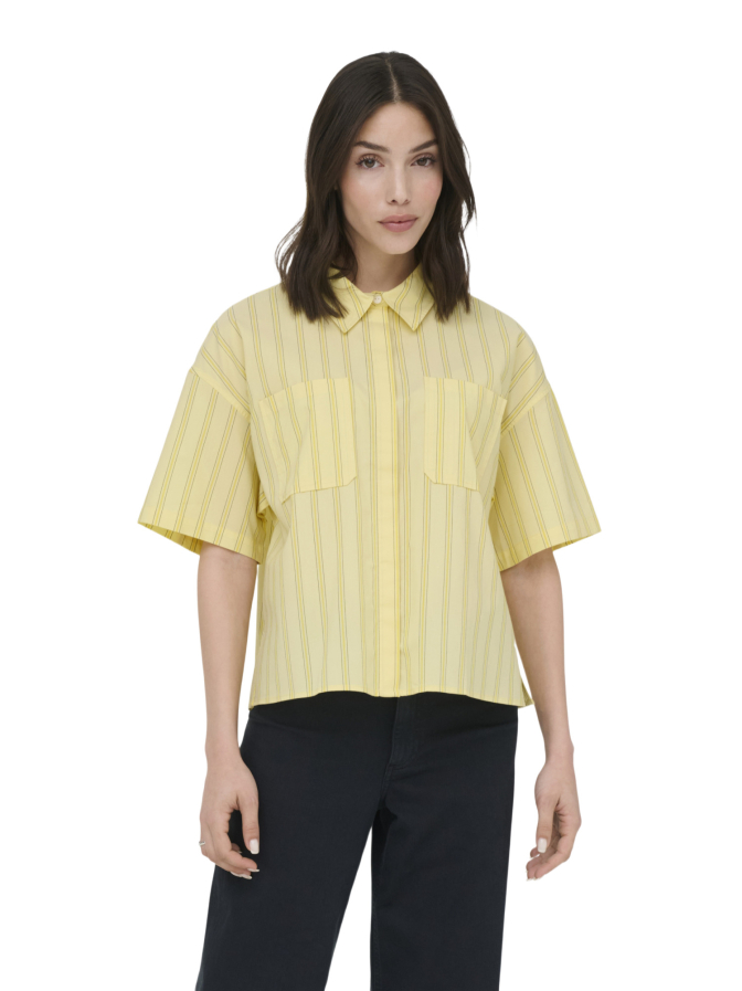 JDY Kurzarm Hemdbluse mit aufgesetzten Brusttaschen bei Robert Ley