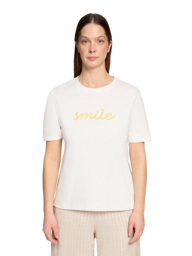Cartoon T-Shirt mit Schriftzug Smile bei Robert Ley
