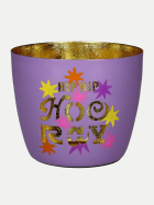 Giftcompany Windlicht MADRAS M H8,5cm, D10cm lila/gold Hip hip hoo ray bei Robert Ley