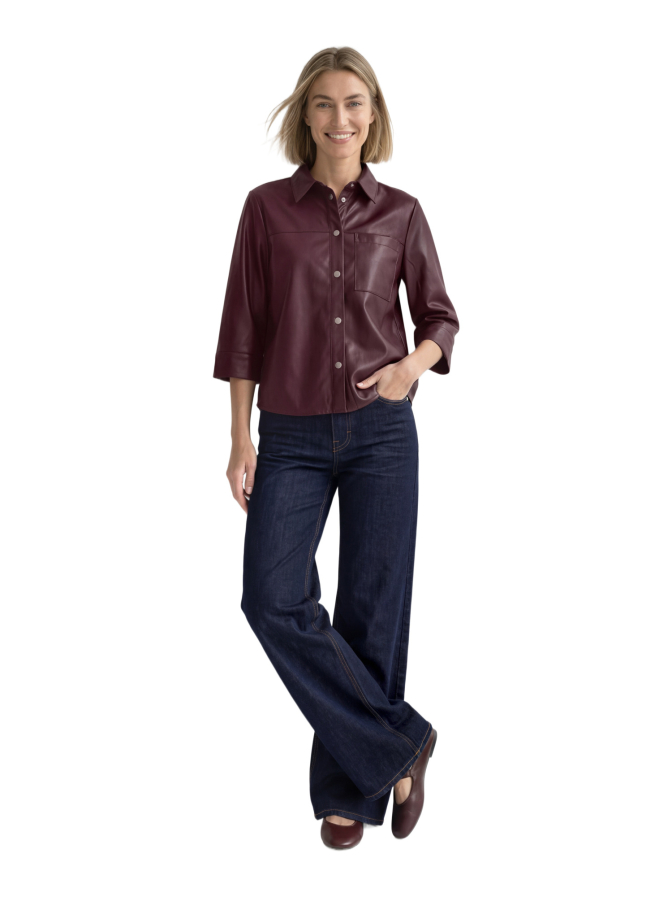 Street One Hemdbluse im Leder-Look bei Robert Ley