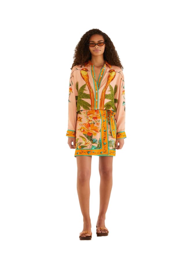 Farm Rio Shirt mit mehrfarbigem Vogel-Muster bei Robert Ley