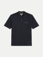 Marc O'Polo Strick-Poloshirt aus reiner Bio-Baumwolle 4300-Deep Night Blue bei Robert Ley