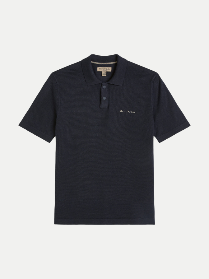 Marc O'Polo Strick-Poloshirt aus reiner Bio-Baumwolle bei Robert Ley