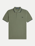 FRED PERRY Poloshirt mit Doppelstreifen z50-lrlwrthgreen/blk bei Robert Ley