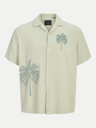 Jack & Jones Kurzarmhemd mit Palmenstickerei 176522001-Alfalfa/REGULAR FIT bei Robert Ley