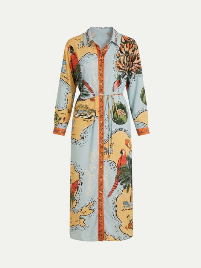 Farm Rio Maxikleid mit mehrfarbigen Print bei Robert Ley