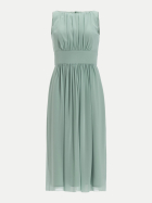 Swing Chiffonkleid mit Taillenpasse 580-pistacio bei Robert Ley