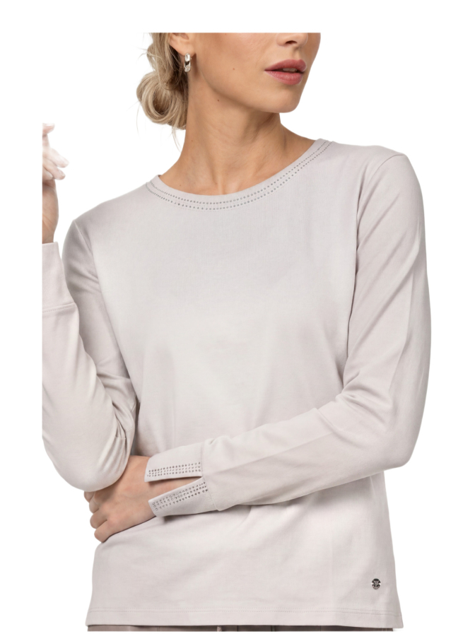 Monari Langarmshirt mit Strass-Details bei Robert Ley