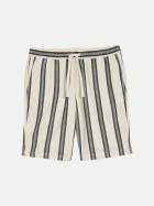 Tom Tailor Denim Relaxed- Fit Shorts mit Streifenmuster 40410-wool white big stripe bei Robert Ley
