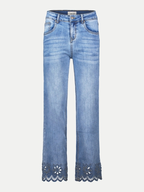 Cartoon Jeans mit Stickerei bei Robert Ley