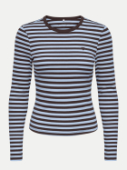 Only Langarmshirt mit Streifenmuster 237375005-Coffee Bean/Cashmereblue (mette) + bei Robert Ley
