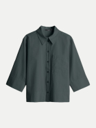 someday Boxy-Fit Bluse Zarba bold 30044-midnight olive bei Robert Ley