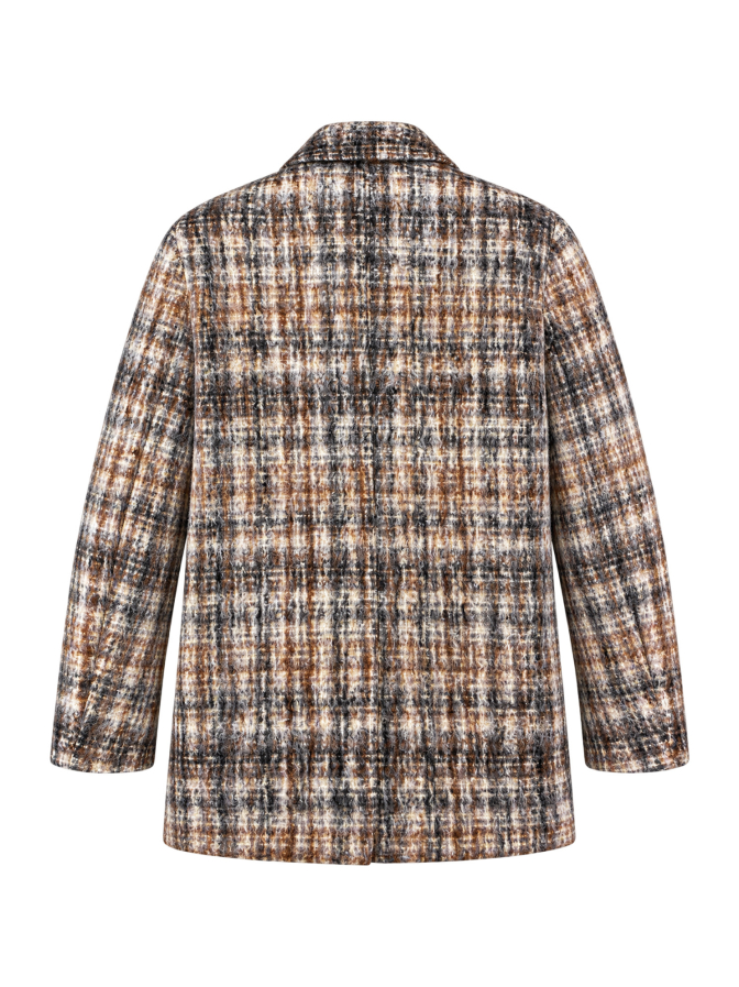 Peserico Zweireihiger Mantel aus Mohair-Woll-Mix bei Robert Ley