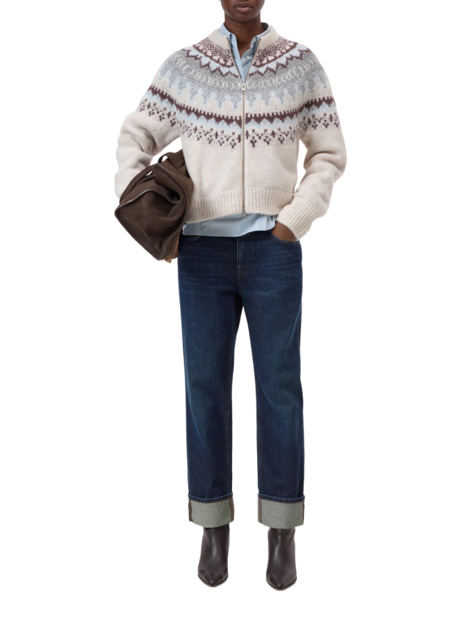 Closed Strickjacke mit Norweger-Muster bei Robert Ley