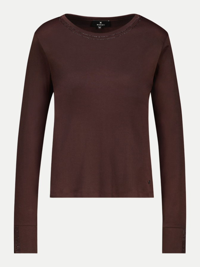 Monari Langarmshirt mit Strass-Details bei Robert Ley