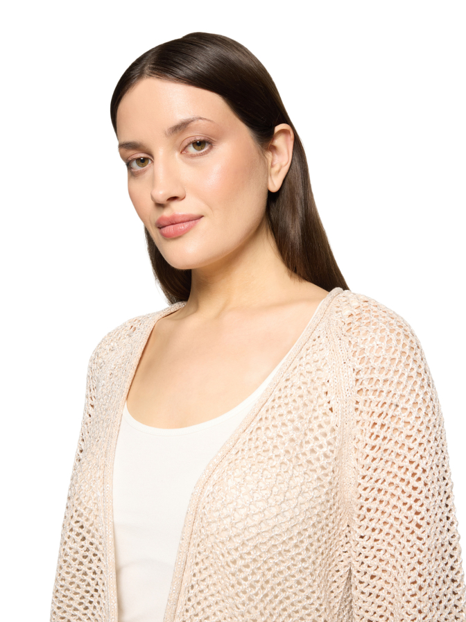 Cartoon Strickjacke mit Ajour-Muster bei Robert Ley