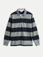 Gant Heavy Rugger Shirt mit Streifen 10-CERAMIC GREY bei Robert Ley