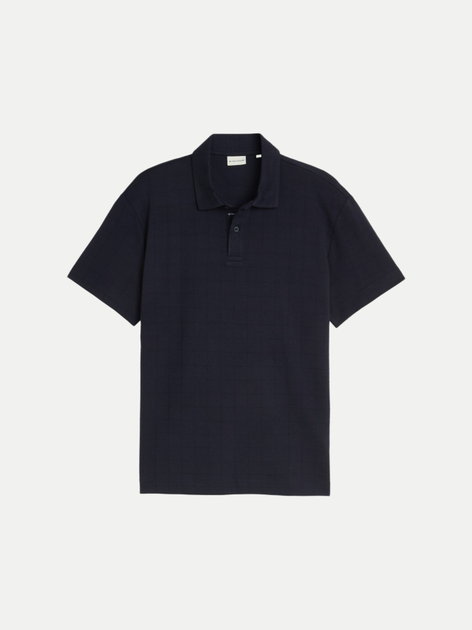 Tom Tailor Casual Polohemd  mit einem strukturierten Karomuster bei Robert Ley