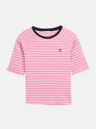 Tom Tailor Denim T-Shirt mit Streifenmuster 40011-tonal blush rose stripe bei Robert Ley