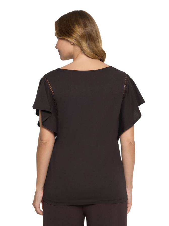 Cartoon T-Shirt mit Rüschenärmel bei Robert Ley