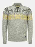 NZA New Zealand Auckland Troyer mit Fair-Isle-Muster 1158-TAN SAND MELANGE bei Robert Ley