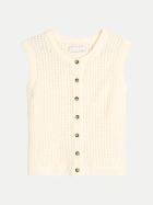 Marc O'Polo DENIM Ärmelloser Cardigan 1173-Creamy White bei Robert Ley
