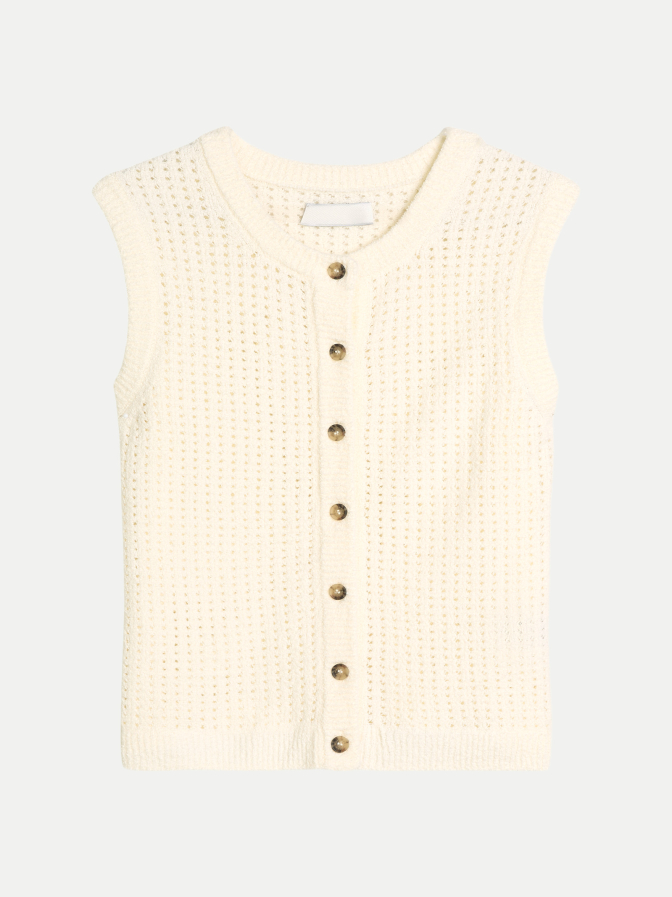 Marc O'Polo DENIM Ärmelloser Cardigan bei Robert Ley