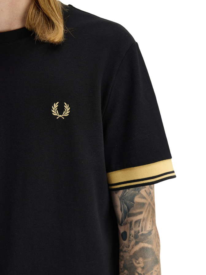 FRED PERRY T-Shirt mit Kontrast-Bündchen bei Robert Ley